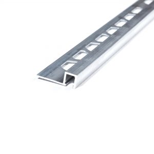 Anodised Aluminium Polished Silver Square Edge
