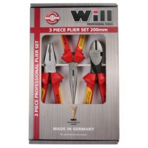 3 Piece Plier set 200mm VDE 1000V