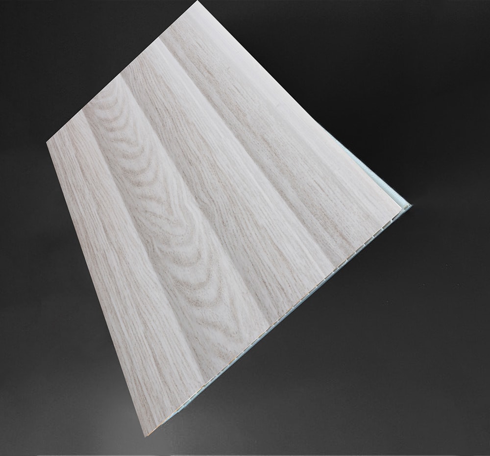 Grey Woodgrain Curve PVC Ceiling Grey Woodgrain Curve PVC Ceiling